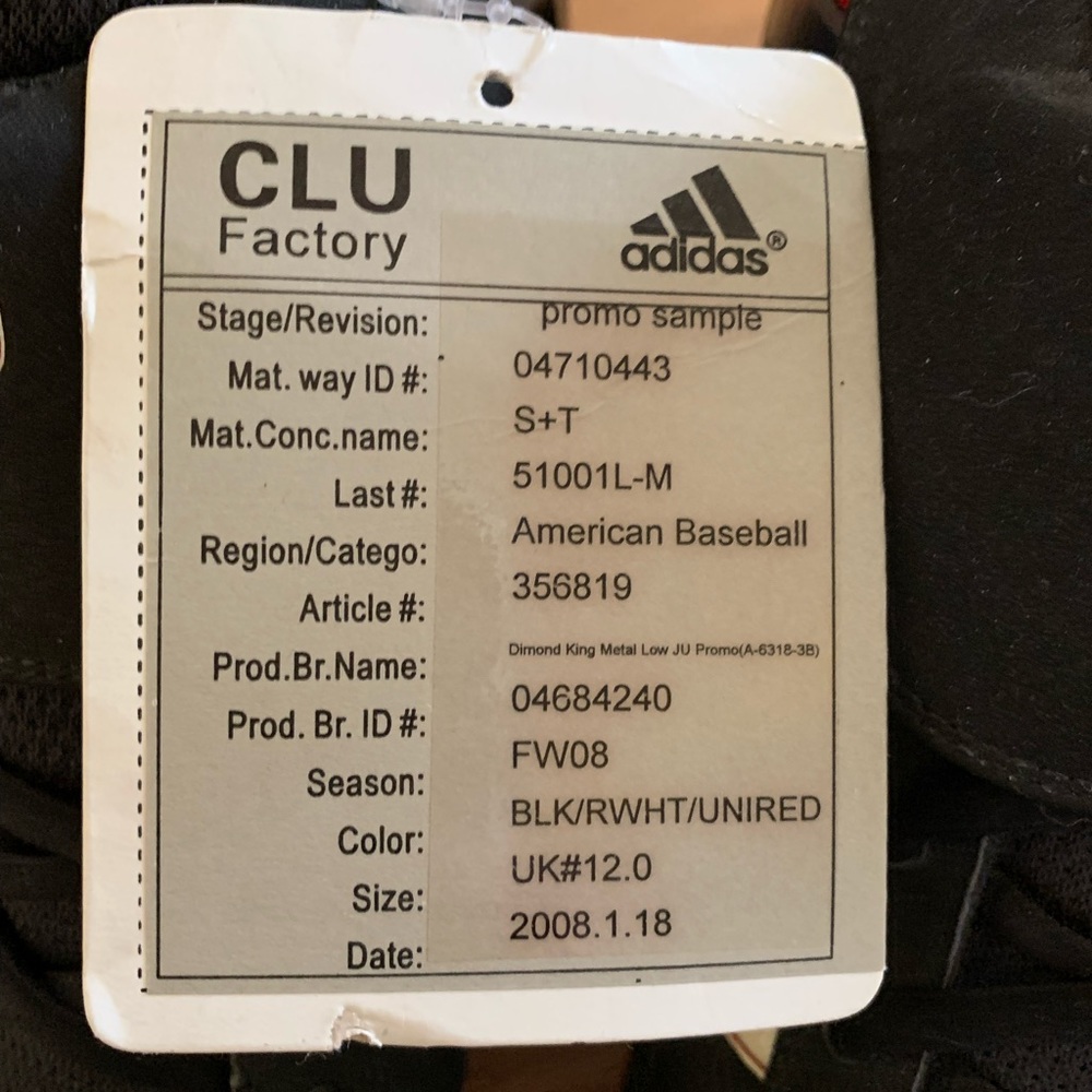 Adidas sample Justin Upton cleats - Picture 2 of 4